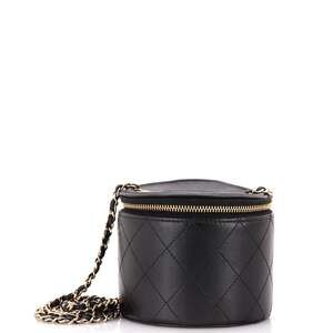 Chanel Cc Round Vanity Case With Chain #206749C16B